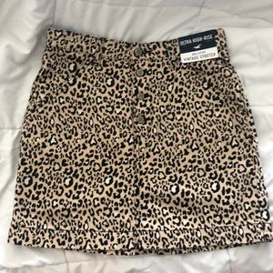 Hollister Cheetah Print Skirt